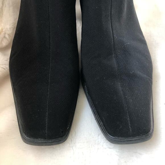 Stuart Weitzman black gortex ankle bootie chunky heel sz 6.5 - Picture 9 of 9